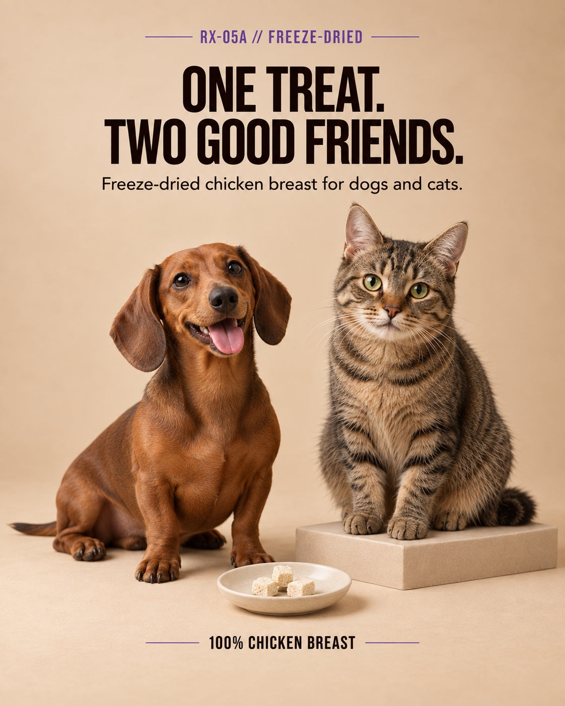 RX-05A Freeze-Dried Treat – 100% Chicken Breast