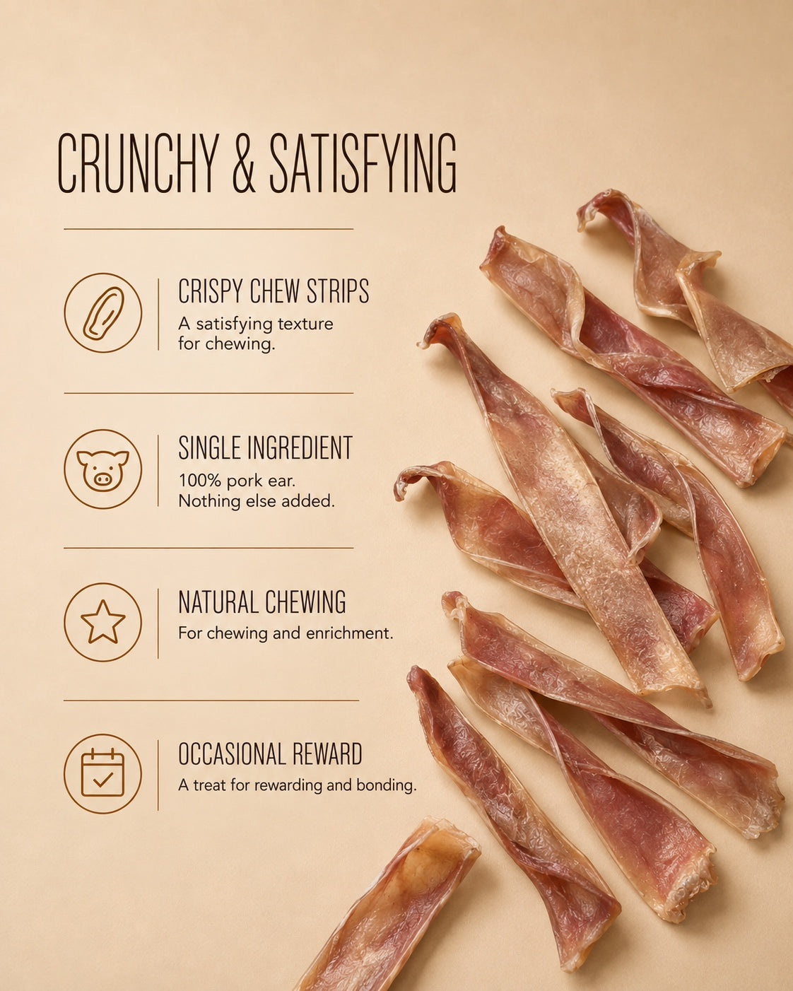 RX-02B Crunchy Chew – 100% Pork Ear