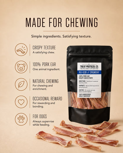 RX-02B Crunchy Chew – 100% Pork Ear
