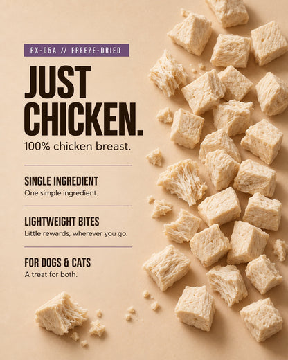 RX-05A Freeze-Dried Treat – 100% Chicken Breast