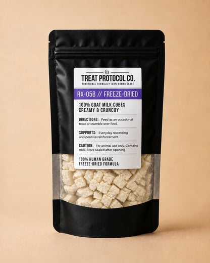 RX-05B Freeze-Dried Treat – 100% Goat Milk Cubes