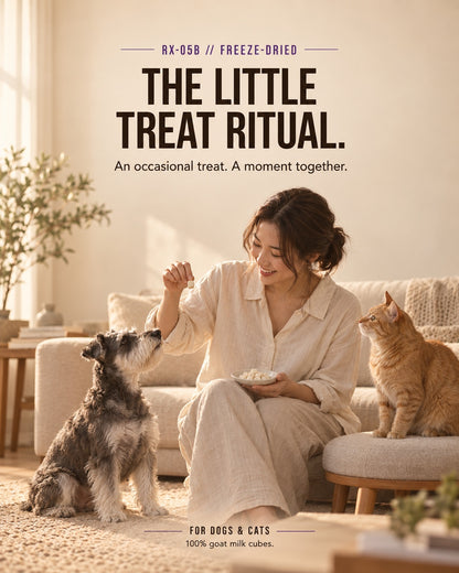 RX-05B Freeze-Dried Treat – 100% Goat Milk Cubes